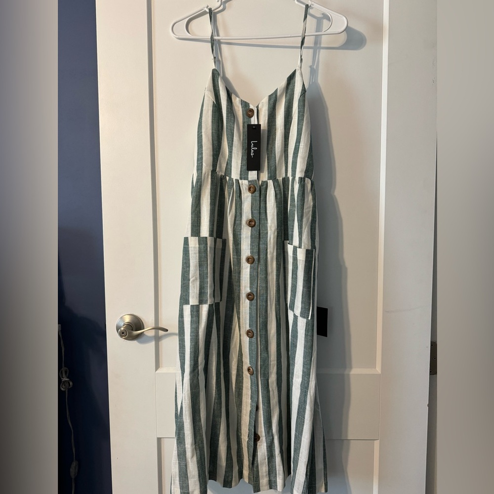Lulus Linen Striped Dress